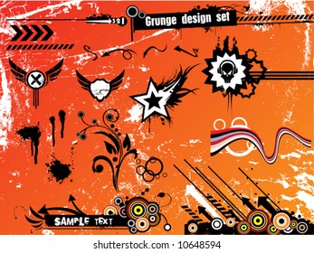 Grunge design set
