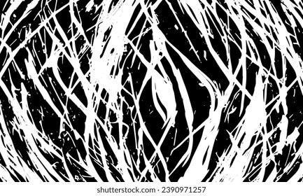 Grunge detailed black abstract texture. Vector background