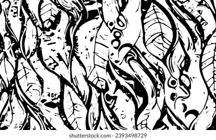 Grunge la textura abstracta negra detallada. Fondo del vector	
