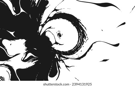Grunge detailed black abstract texture. Vector background