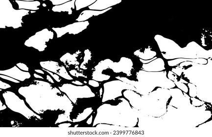 Grunge detailed black abstract texture. Vector background.	