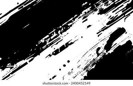 Grunge detailed black abstract texture. Vector background.