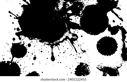 Grunge detailed black abstract texture. Vector background.	
