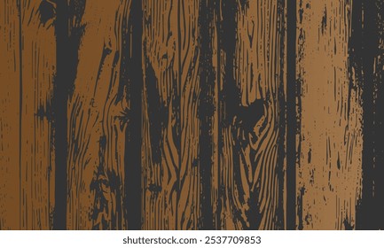 Grunge textura de color detallada de viejas tablas de madera, paneles de madera, piso, puertas, paredes. Vector de fondo
