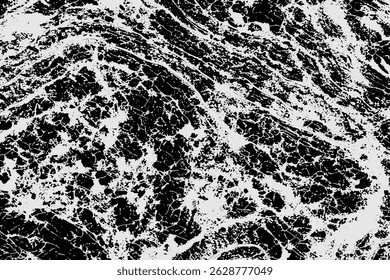 Grunge detailed intertwined texture, threads, lines, wire, veins, monochrome. Grunge old detailed black and white, gray texture. Vector background