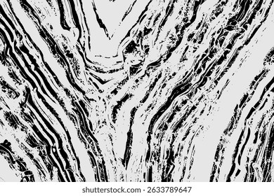 Grunge textura entrelazada detallada, hilos, líneas, alambre, venas, monocromo. Grunge viejo detallado blanco y negro, textura gris. Vector de fondo