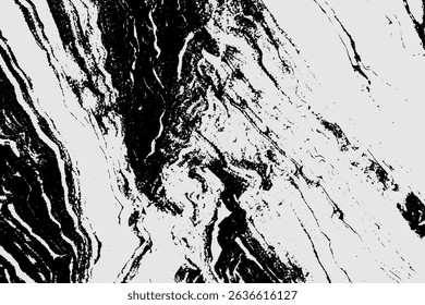 Grunge detailed intertwined texture, threads, lines, wire, veins, monochrome. Grunge old detailed black and white, gray texture. Vector background