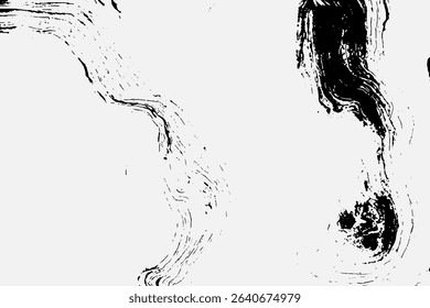 Grunge detailed intertwined texture, threads, lines, wire, veins, monochrome. Grunge old detailed black and white, gray texture. Vector background