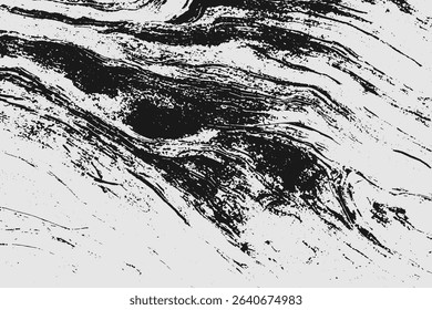 Grunge detailed intertwined texture, threads, lines, wire, veins, monochrome. Grunge old detailed black and white, gray texture. Vector background