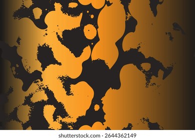 Grunge textura entrelazada detallada, hilos, líneas, alambre, venas. Grunge vieja textura detallada. Vector de fondo. Oro y negro