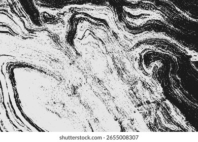 Grunge textura entrelazada detallada, hilos, líneas, alambre, venas, monocromo. Grunge viejo detallado blanco y negro, textura gris. Vector de fondo