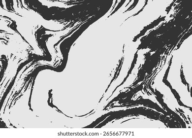 Grunge textura entrelazada detallada, hilos, líneas, alambre, venas, monocromo. Grunge viejo detallado blanco y negro, textura gris. Vector de fondo
