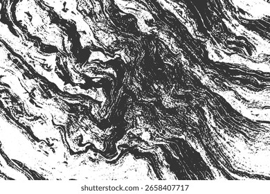 Grunge textura entrelazada detallada, hilos, líneas, alambre, venas, monocromo. Grunge viejo detallado blanco y negro, textura gris. Vector de fondo
