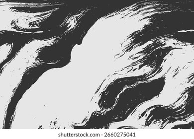 Grunge detailed intertwined texture, threads, lines, wire, veins, monochrome. Grunge old detailed black and white, gray texture. Vector background