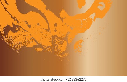 Grunge textura entrelazada detallada, hilos, líneas, alambre, venas. Grunge vieja textura detallada. Vector de fondo. Oro y negro