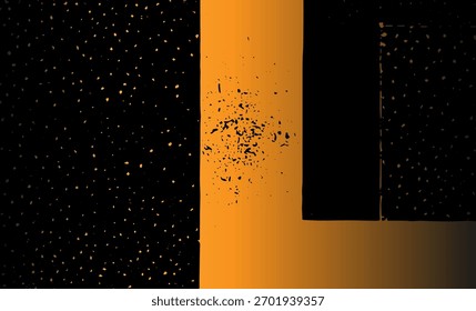 Grunge detailed intertwined texture, threads, lines, wire, veins. Grunge old detailed texture. Vector background. Gold and black