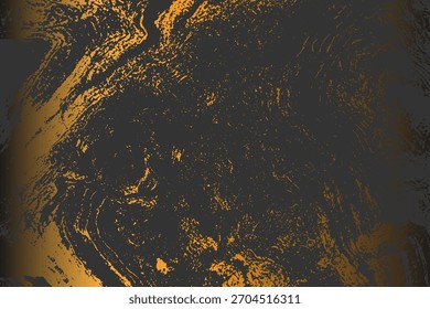 Grunge detailed intertwined texture, threads, lines, wire, veins. Grunge old detailed texture. Vector background. Gold and black