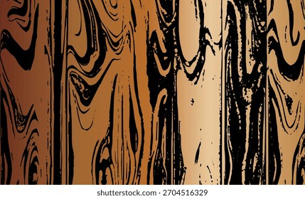 Grunge textura entrelazada detallada, hilos, líneas, alambre, venas. Grunge vieja textura detallada. Vector de fondo. Oro y negro