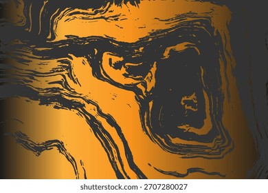 Grunge textura entrelazada detallada, hilos, líneas, alambre, venas. Grunge vieja textura detallada. Vector de fondo. Oro y negro