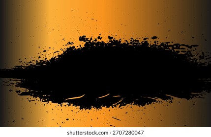 Grunge detailed intertwined texture, threads, lines, wire, veins. Grunge old detailed texture. Vector background. Gold and black