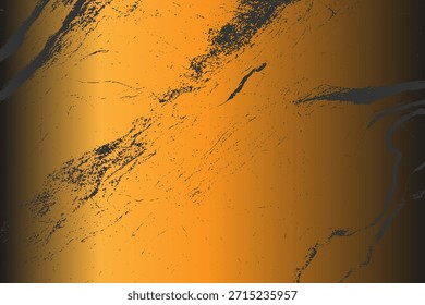 Grunge textura entrelazada detallada, hilos, líneas, alambre, venas. Grunge vieja textura detallada. Vector de fondo. Oro y negro