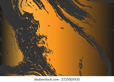Grunge textura entrelazada detallada, hilos, líneas, alambre, venas. Grunge vieja textura detallada. Vector de fondo. Oro y negro
