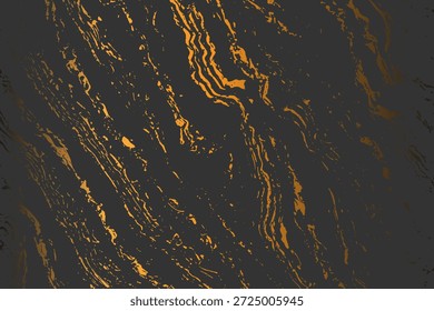 Grunge textura entrelazada detallada, hilos, líneas, alambre, venas. Grunge vieja textura detallada. Vector de fondo. Oro y negro