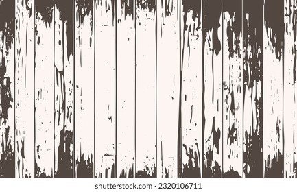 Grunge detailed texture of old wooden boards, wood panels. Vector background