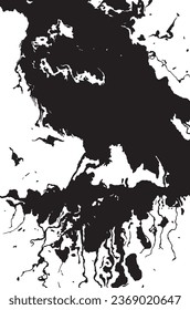 Grunge digital black ink flow as abstract background.