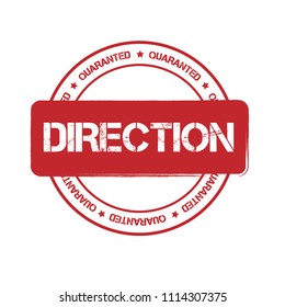 Grunge direction rubber seal stamp