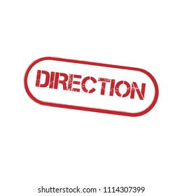 Grunge direction rubber seal stamp