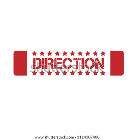Grunge direction rubber seal stamp
