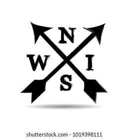 Grunge Dirt Arrow Vector. Dry Brush Stroke .sideways. .  element for your design.distressed direction sign. 