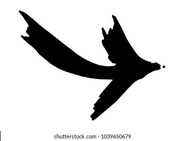Grunge Dirt Arrow Vector. Dry Brush Stroke. Scribble Design.