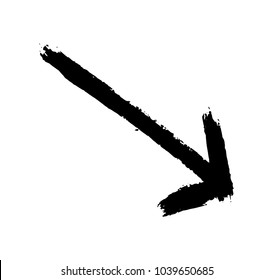 Grunge Dirt Arrow Vector Dry Brush Stock Vector (Royalty Free ...