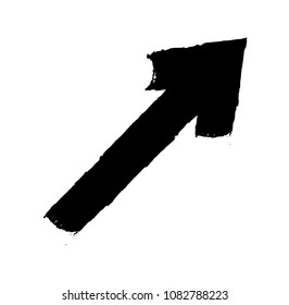 Grunge Dirt Arrow Vector. Dry Brush Stroke . Curved arrow set . sideways. black sign.  element for your design . distressed direction