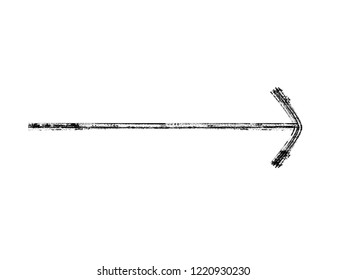 Grunge Dirt Arrow Vector. Dry Brush Stroke . Curved arrow set . sideways. black sign.  element for your design . distressed direction