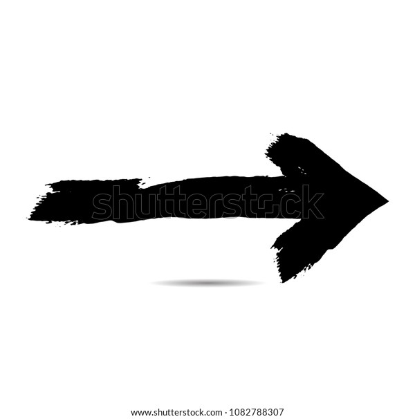 Grunge Dirt Arrow Vector Dry Brush Stock Vector (Royalty Free) 1082788307