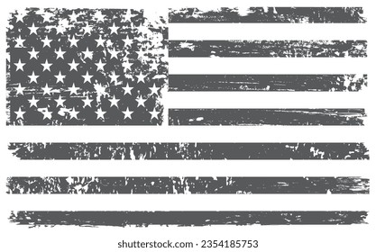 Grunge dirty american flag background.