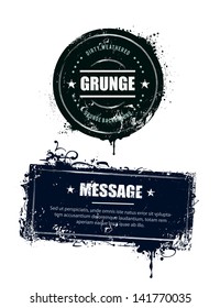 Grunge dirty banners. Vector illustration.