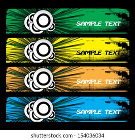 grunge dirty banners. vector illustration