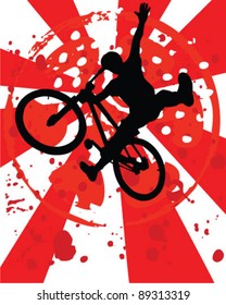 Grunge dirty bike zone. vector illustration.