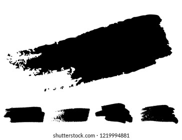 Grunge, dirty brush, black paint, strokes.