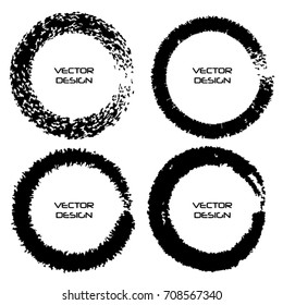 Grunge dirty circle black