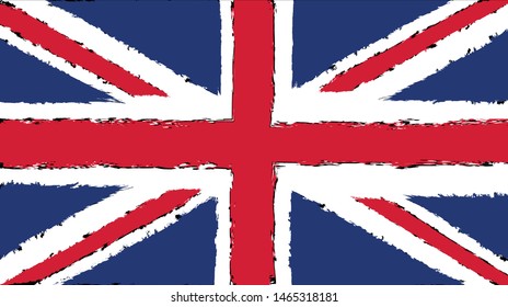 grunge dirty flag of united kingdom