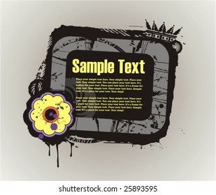 Grunge dirty frame for text