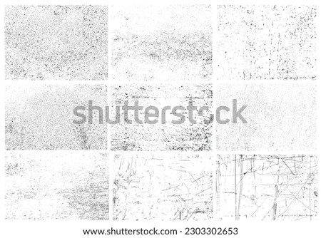 Grunge dirty overlay textures set.