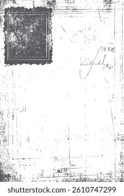 Grunge dirty postcard on isolate background
