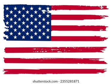 Grunge dirty United States flag.