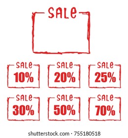 Grunge Discount Label Set